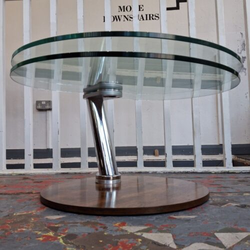 1970's Rosewood, Chrome & Glass Coffee Table. Vintage/Designer/Mid Century.
