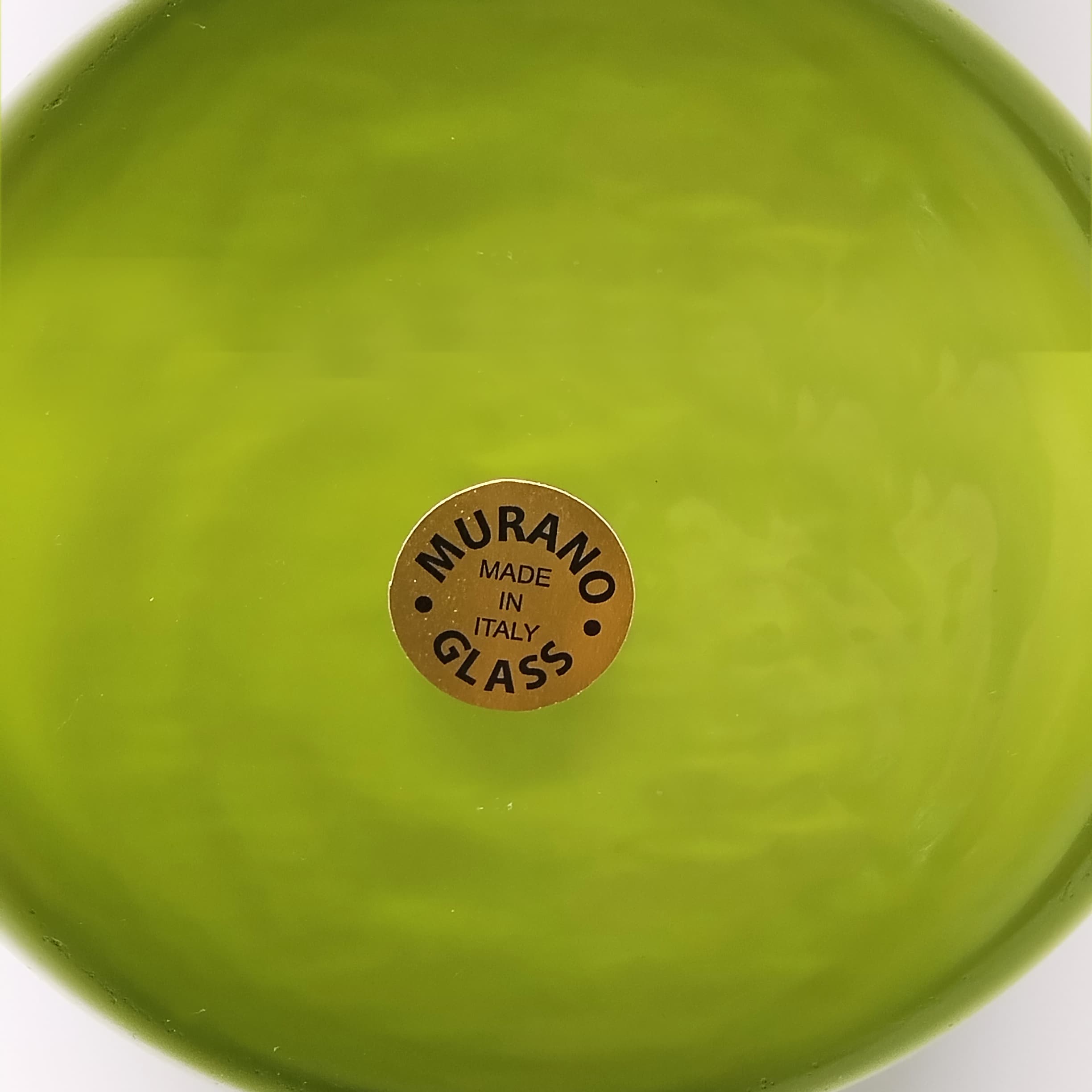 1970s Space Age Green Vase in Murano Glass. Made in Italy