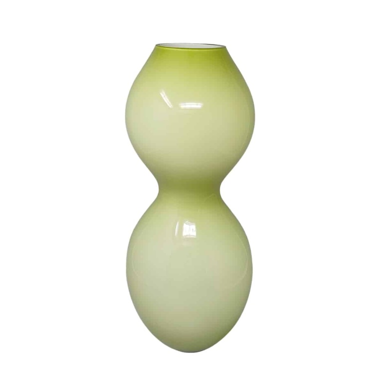 1970s Space Age Green Vase in Murano Glass. Made in Italy