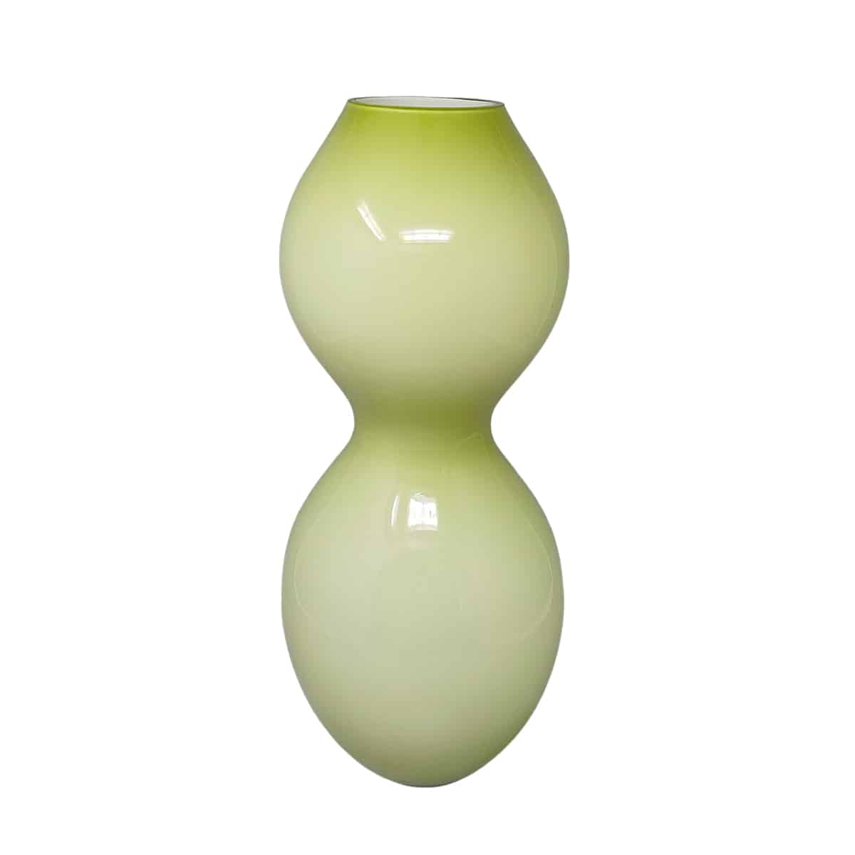 1970s Space Age Green Vase in Murano Glass. Made in Italy
