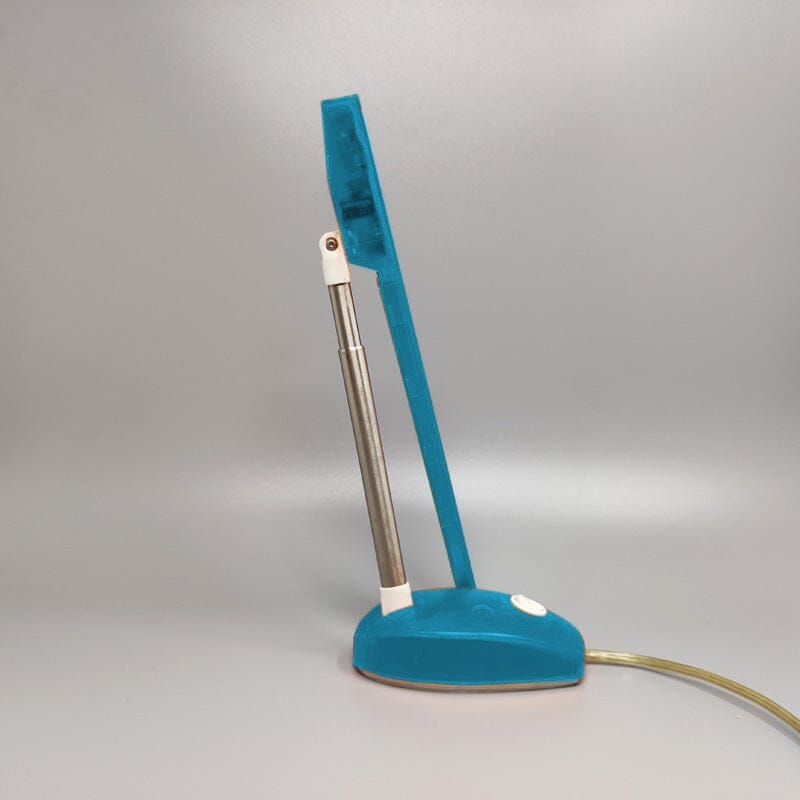 1990s Gorgeous Blue Table Lamp "Microlight" by Ernesto Gismondi for Artemide. Made in Italy