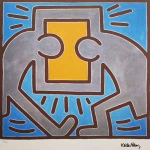 1990s Gorgeous Keith Haring Limited Edition Lithograph