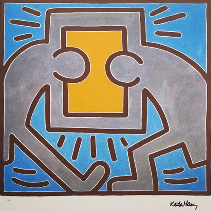 1990s Gorgeous Keith Haring Limited Edition Lithograph