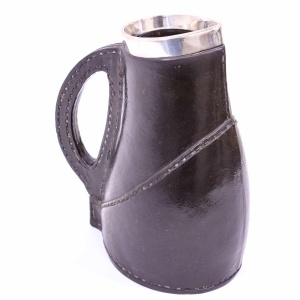 Royal Doulton Silver Rimmed Black Jack Jug