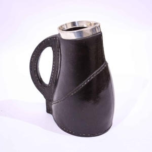 Royal Doulton Silver Rimmed Black Jack Jug