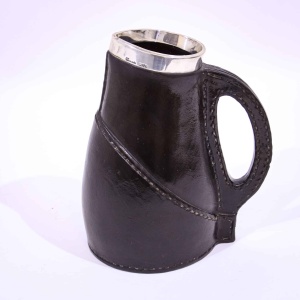 Royal Doulton Silver Rimmed Black Jack Jug