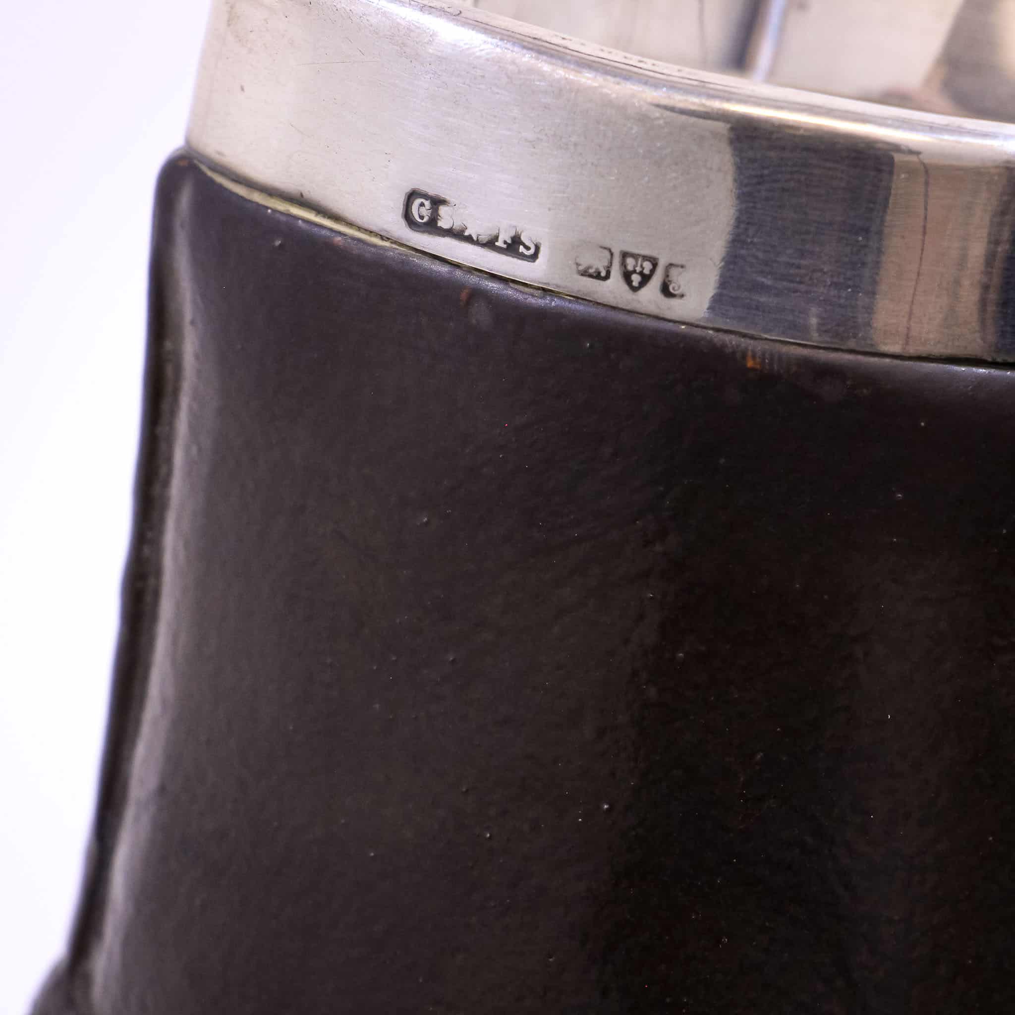 Royal Doulton Silver Rimmed Black Jack Jug