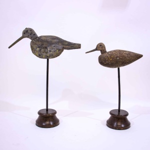 Scarce Pair of Decoy Shore Birds