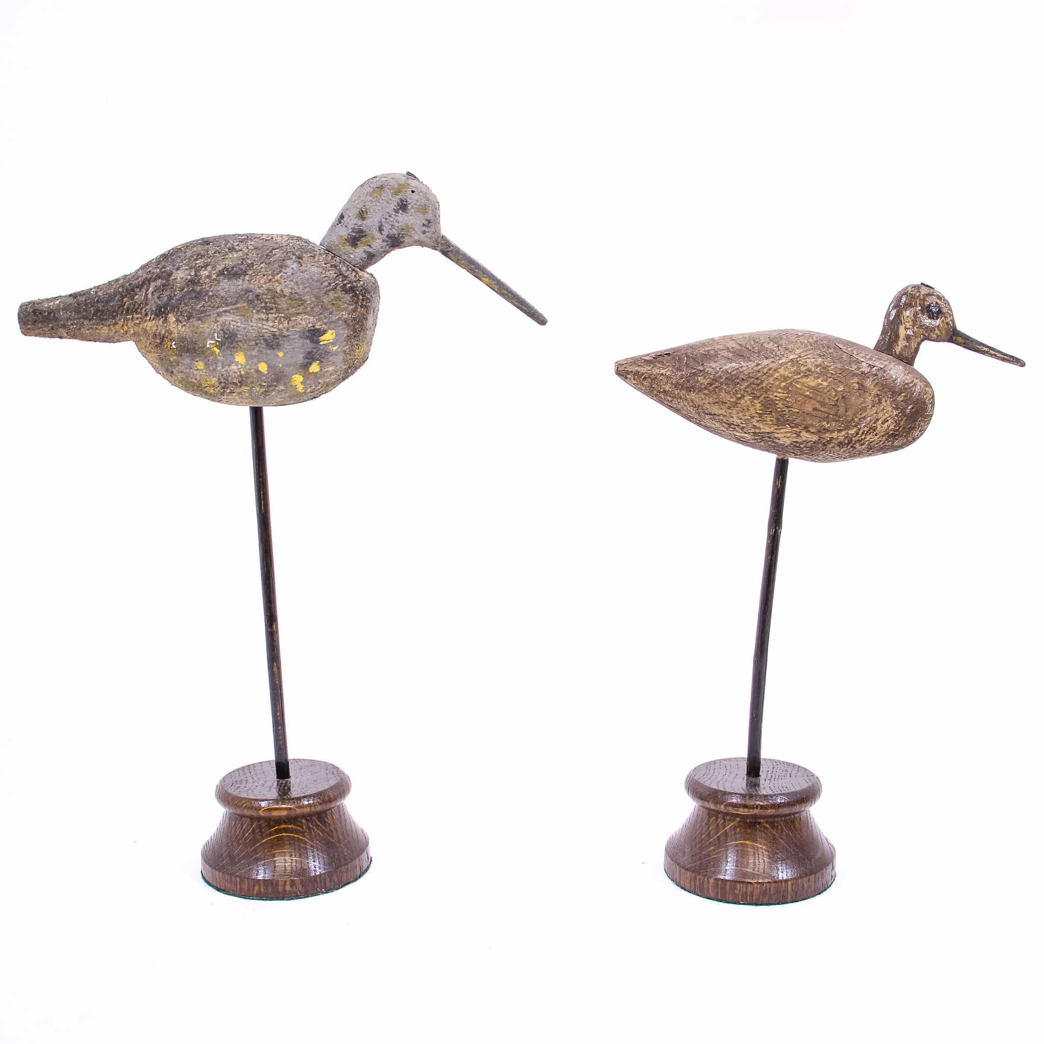 Scarce Pair of Decoy Shore Birds