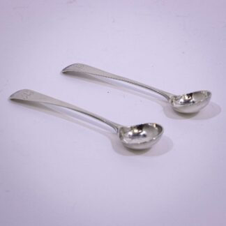 Pair of Silver George III Mustard Spoons