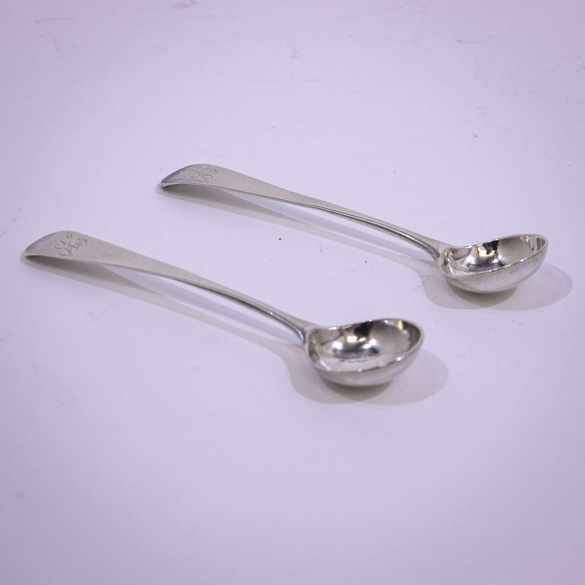 Pair of Silver George III Mustard Spoons