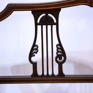 Edwardian Mahogany Salon Couch or Sofa
