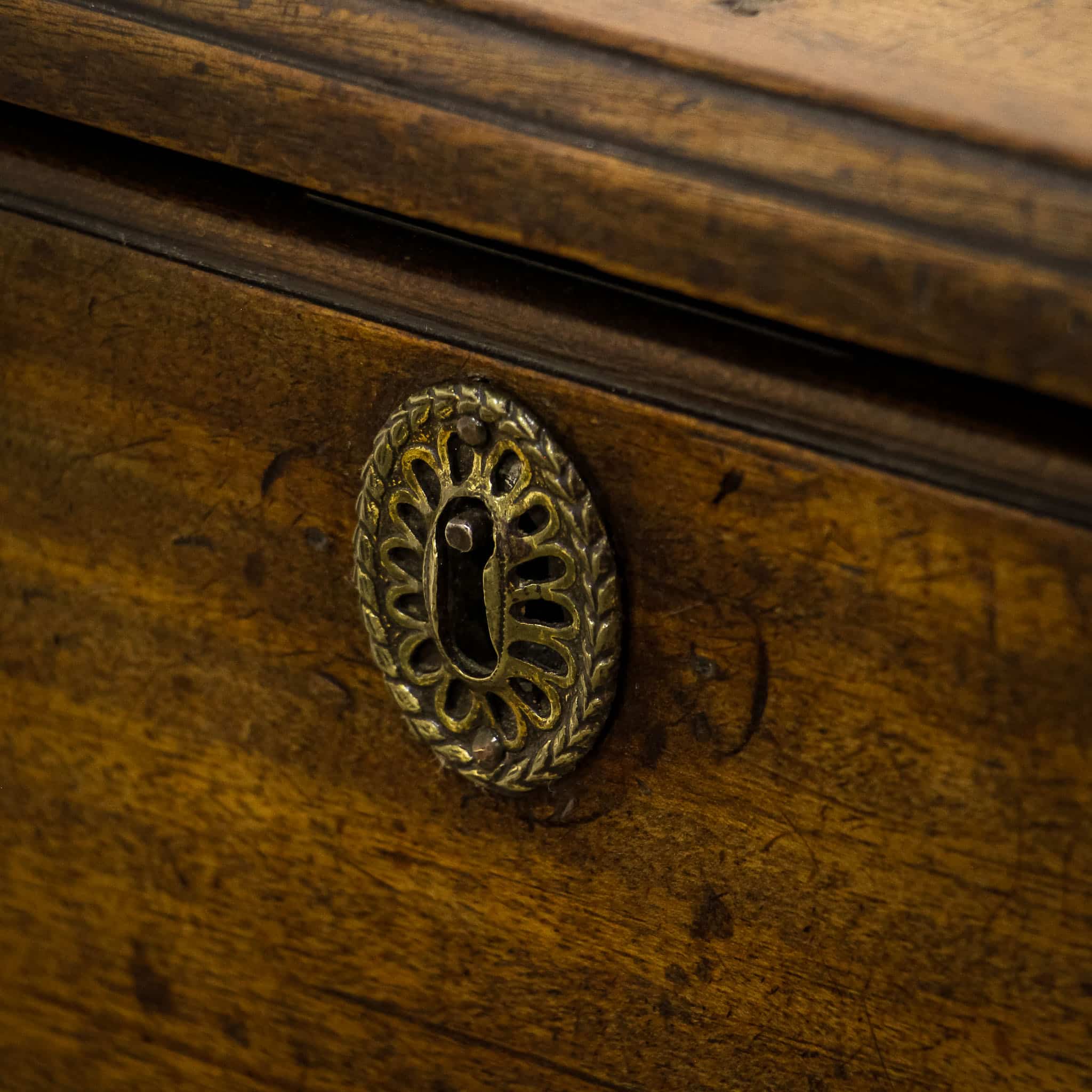 Compact Georgian Kneehole Desk with Drop Front Drawer