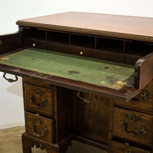 Compact Georgian Kneehole Desk with Drop Front Drawer
