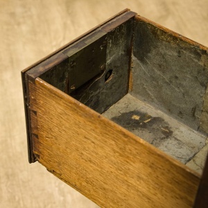 Compact Georgian Kneehole Desk with Drop Front Drawer