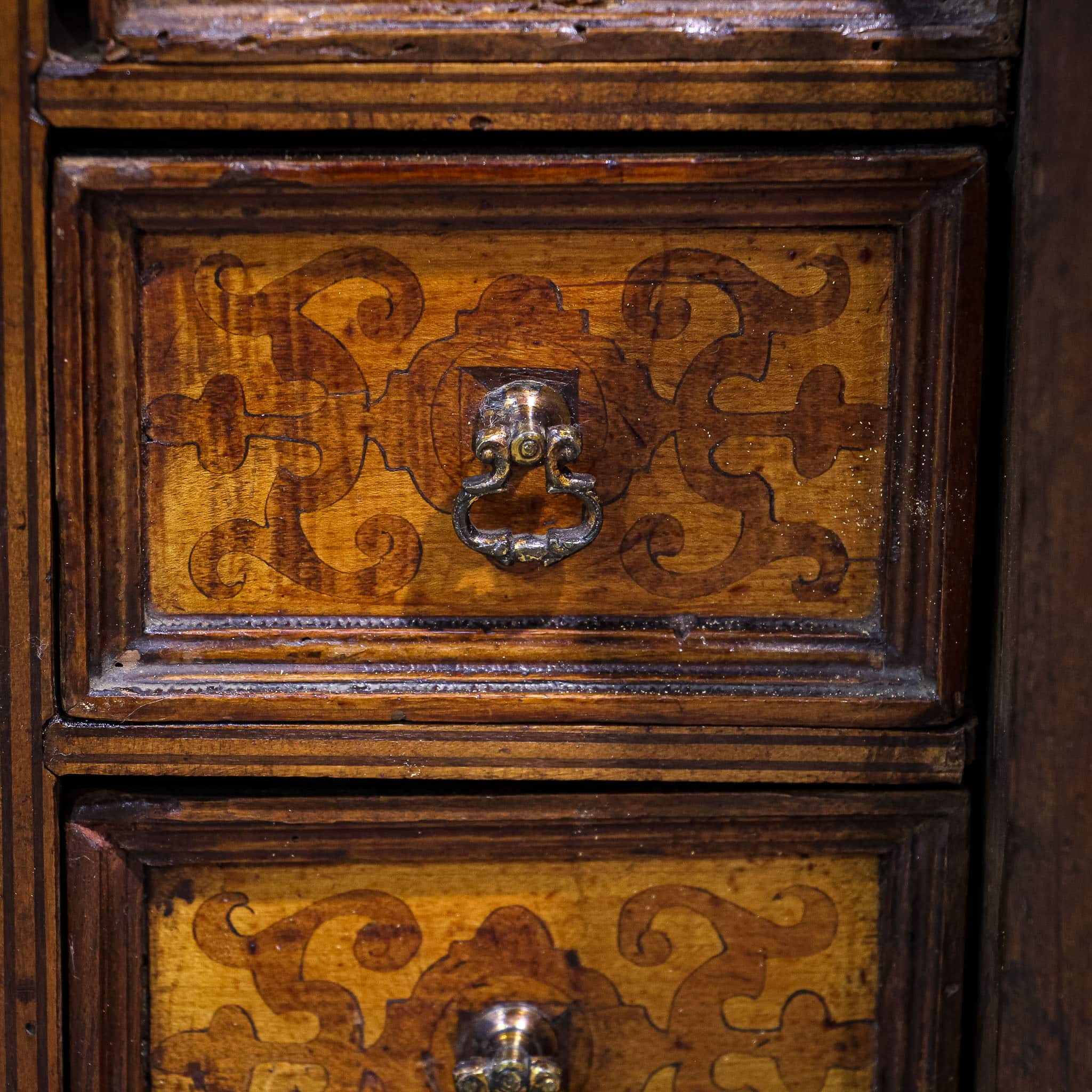 Early 18th Century Marquetry Table Cabinet
