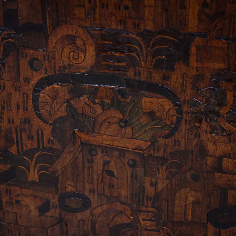 Early 18th Century Marquetry Table Cabinet - Image 4