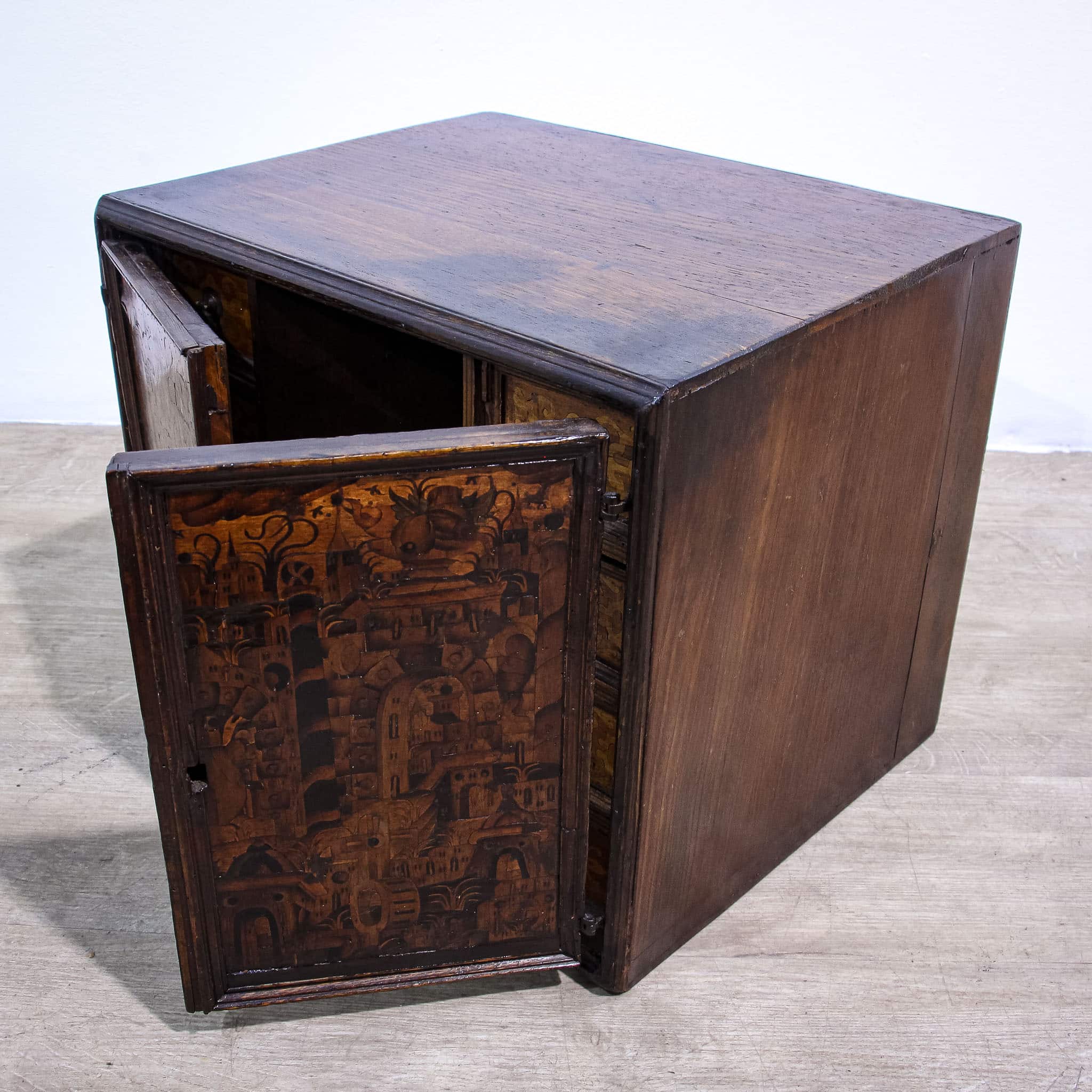 Early 18th Century Marquetry Table Cabinet