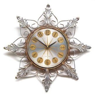 Vintage Factory Style Wall Clock By ELFEMA, 1960s
