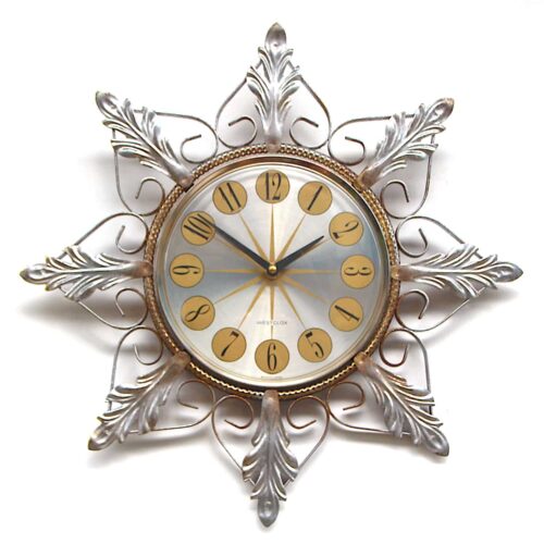 Vintage Factory Style Wall Clock By ELFEMA, 1960s