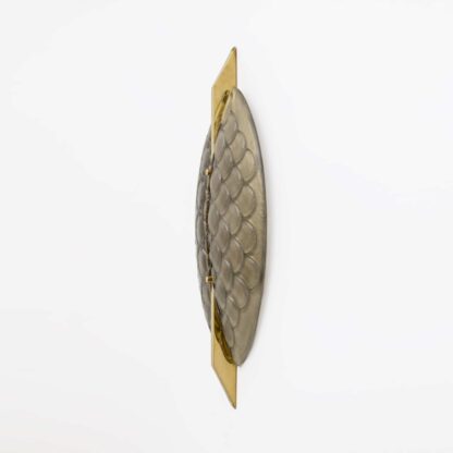 Pair of Modern Italian Murano Glass and Brass Sconces - Image 4