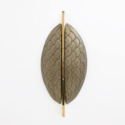 Pair of Modern Italian Murano Glass and Brass Sconces - Image 7