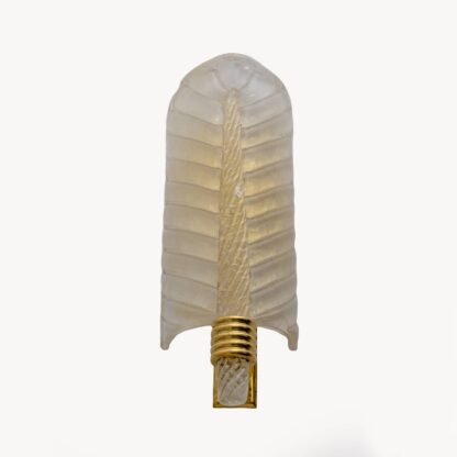 Pair of Barovier & Toso Style Mid-Century Modern Murano Glass Gold Leaf Sconces - Image 4