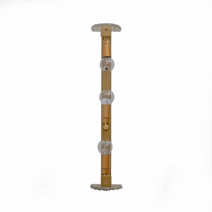 Pair of Barovier & Toso Style Modern Murano Glass Smoked Twisted Sconces /cm H50