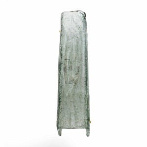 Pair of Mazzega-Style Aquamarine Murano Glass Sconces