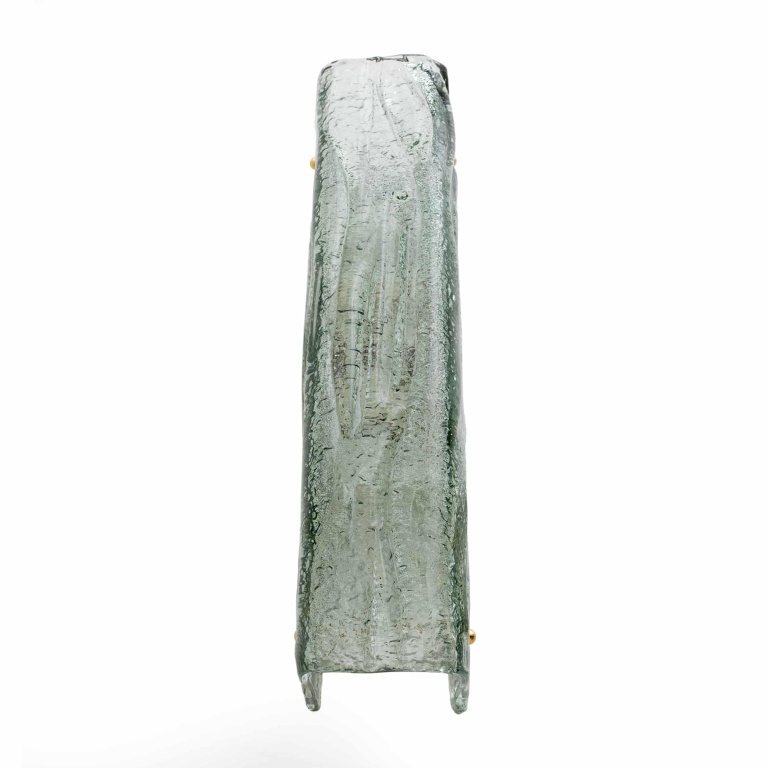 Pair of Mazzega-Style Aquamarine Murano Glass Sconces - Image 6