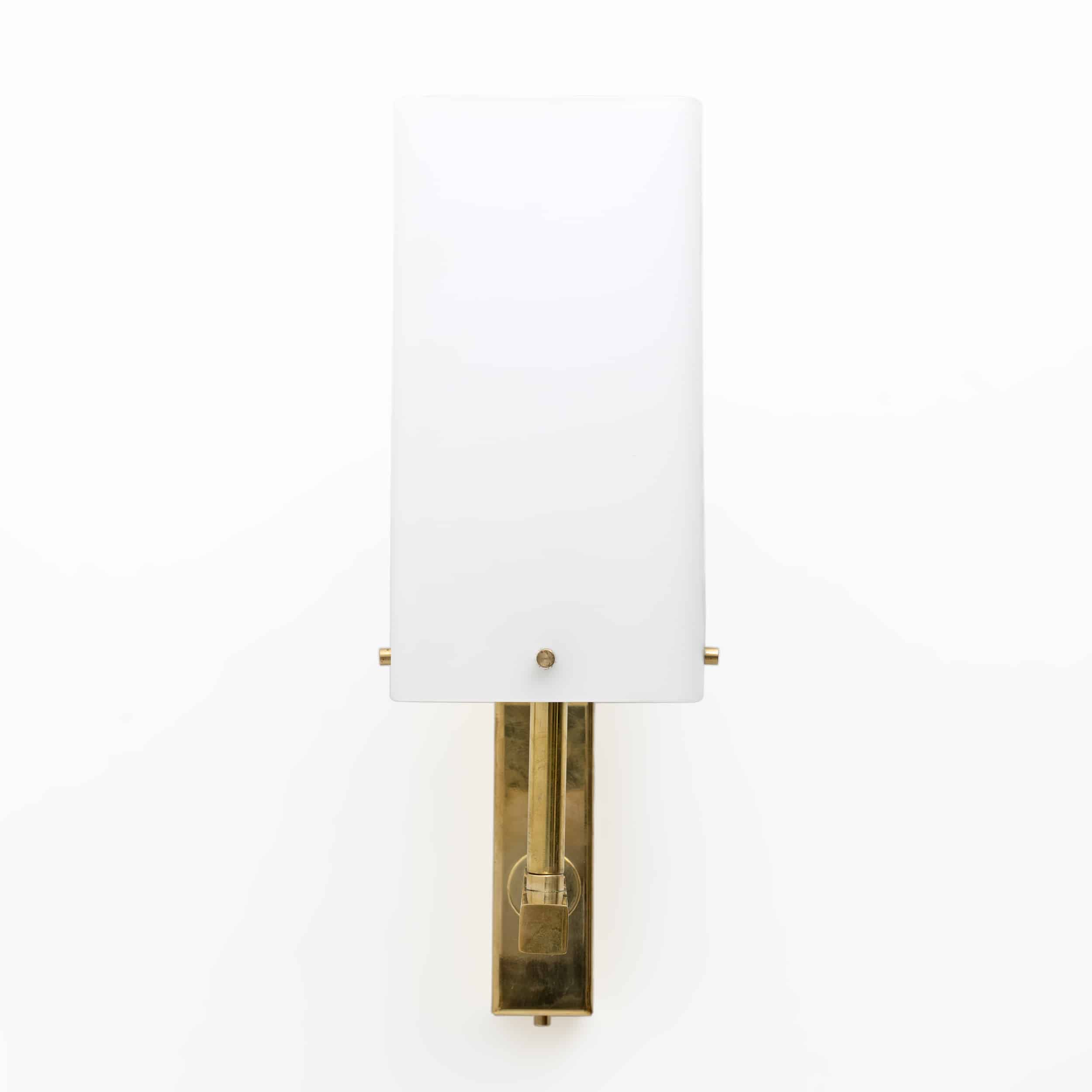 Pair of Mid-century Modern Style Italian Murano Glass and Brass Sconces