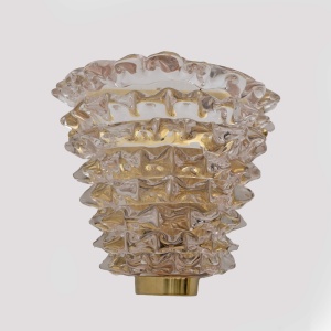 Pair of Mid-century Modern Italian "Rostrato" Murano Glass Sconces