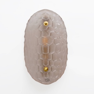 Pair of Modern Light Pink Murano Glass Sconces