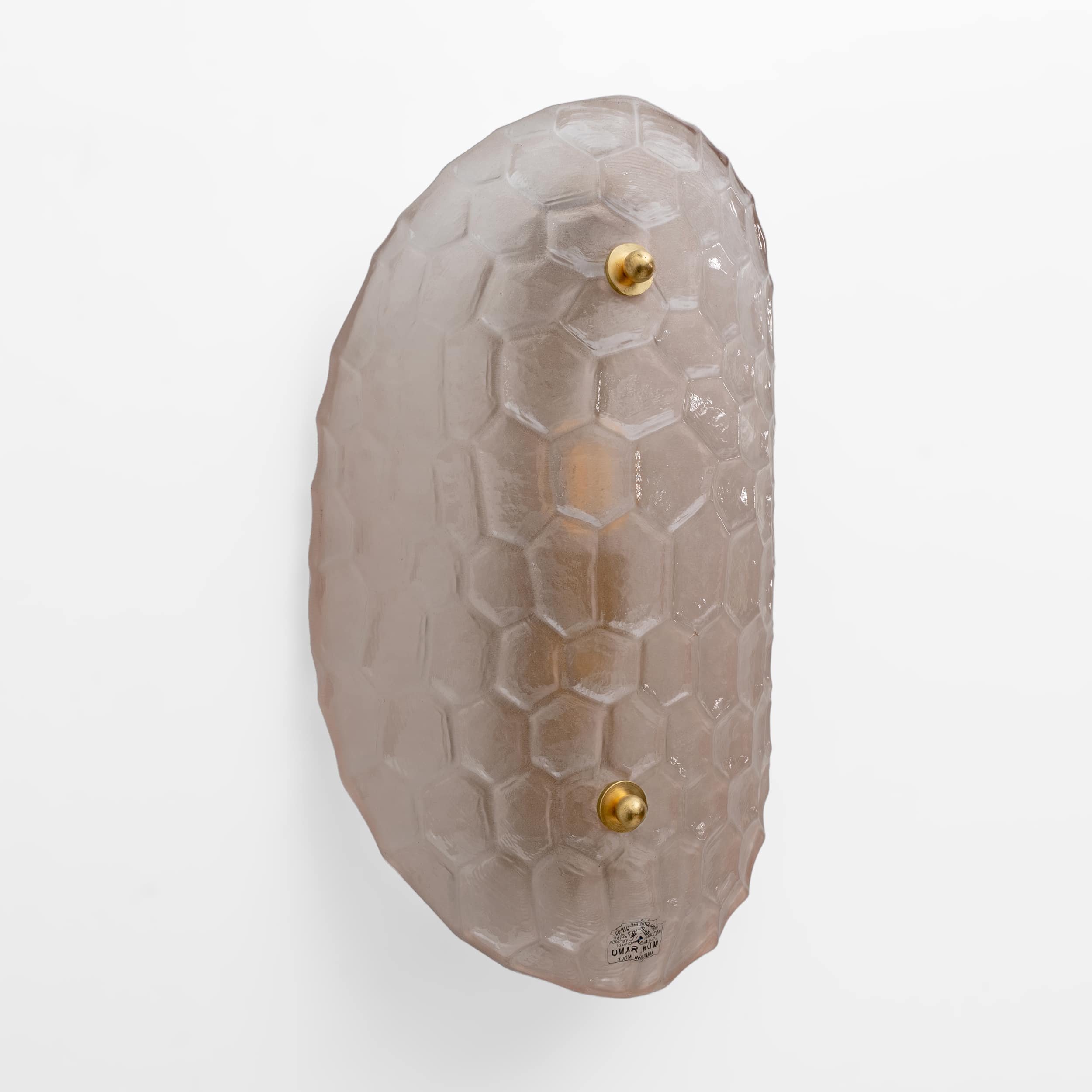 Pair of Modern Light Pink Murano Glass Sconces