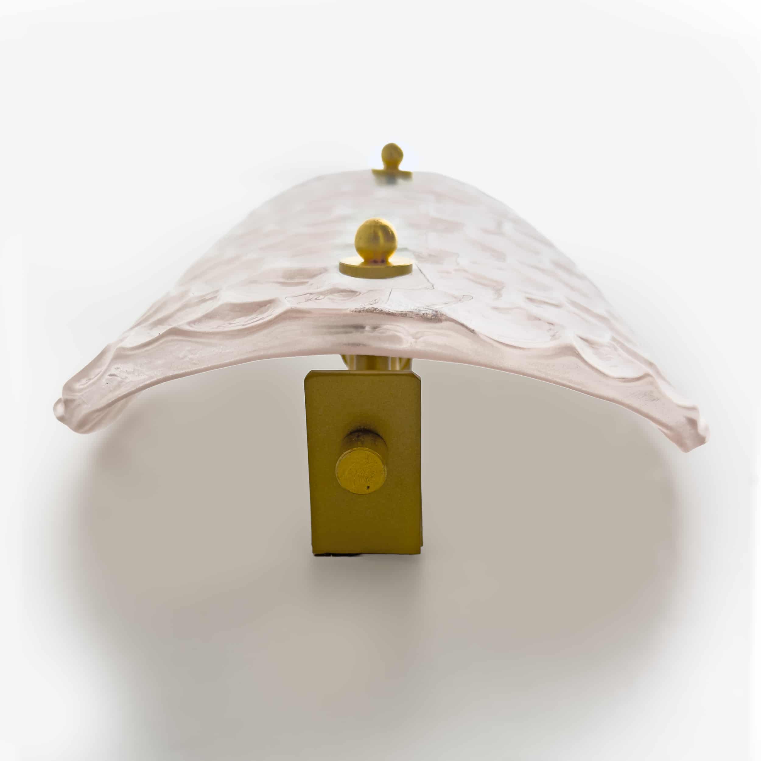 Pair of Modern Light Pink Murano Glass Sconces