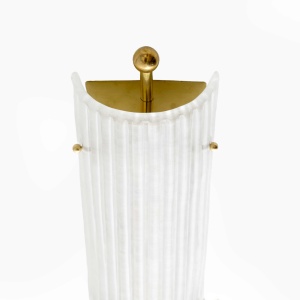 Pair of Art Dèco Style Italian Murano Glass and Brass Sconces