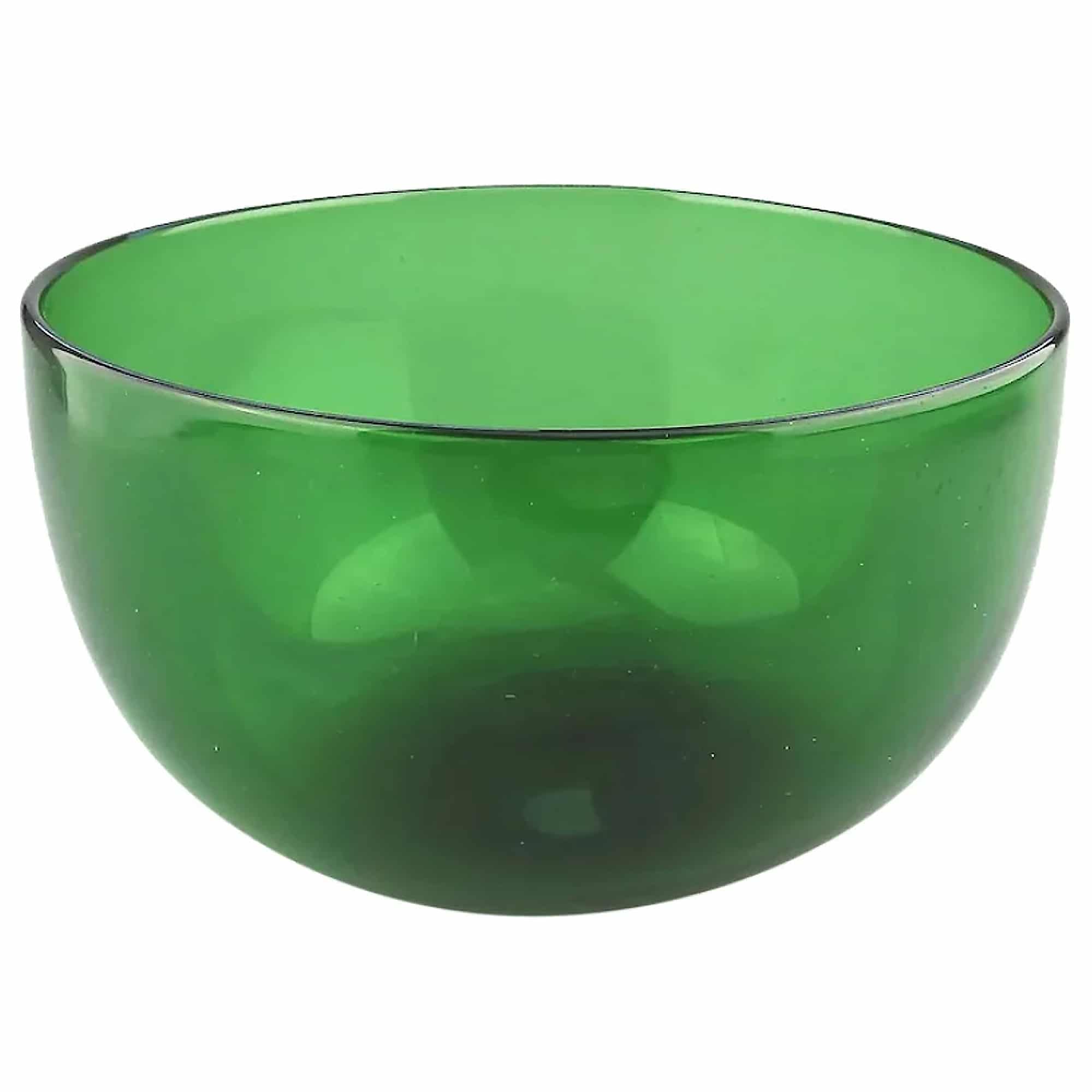 An antique Victorian English glass Bristol green Bowl C.19thC