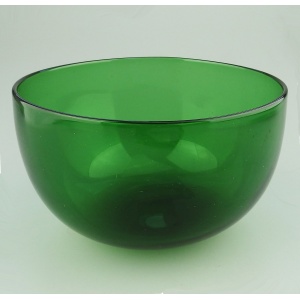 An antique Victorian English glass Bristol green Bowl C.19thC