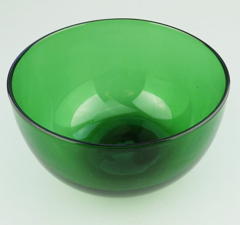 An antique Victorian English glass Bristol green Bowl C.19thC