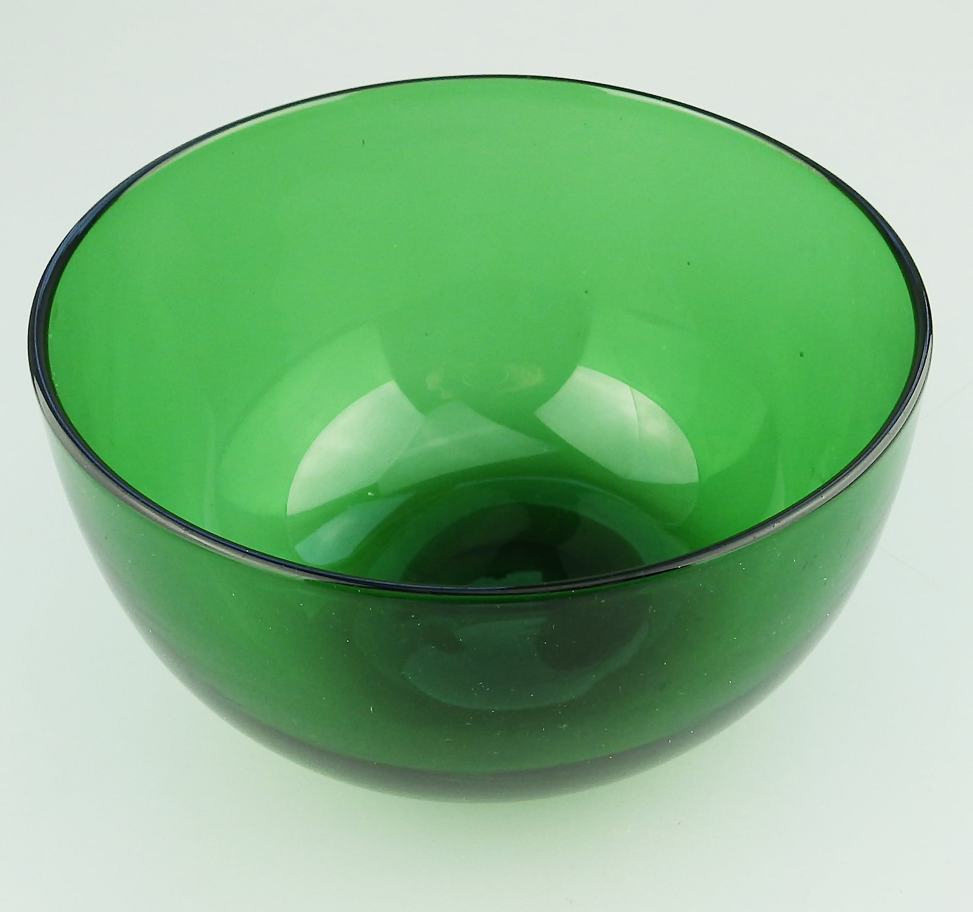An antique Victorian English glass Bristol green Bowl C.19thC