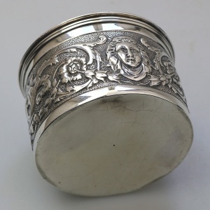 A stunning antique English Britannia standard solid silver Box 245g C.1880