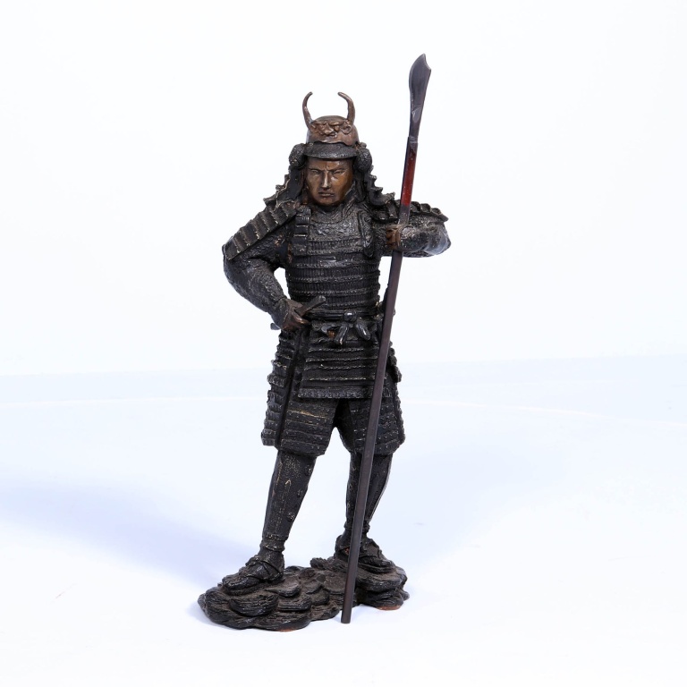 Bronze Sculpture - Japanese Samurai Warrior - Image 3