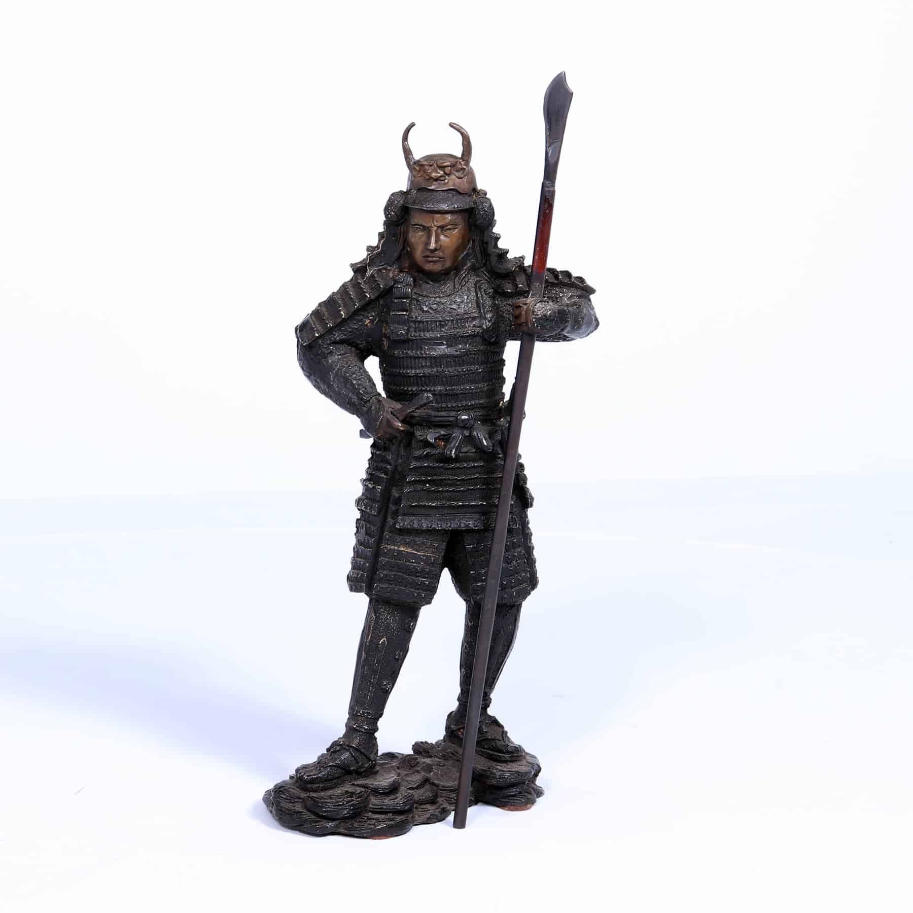 Bronze Sculpture - Japanese Samurai Warrior