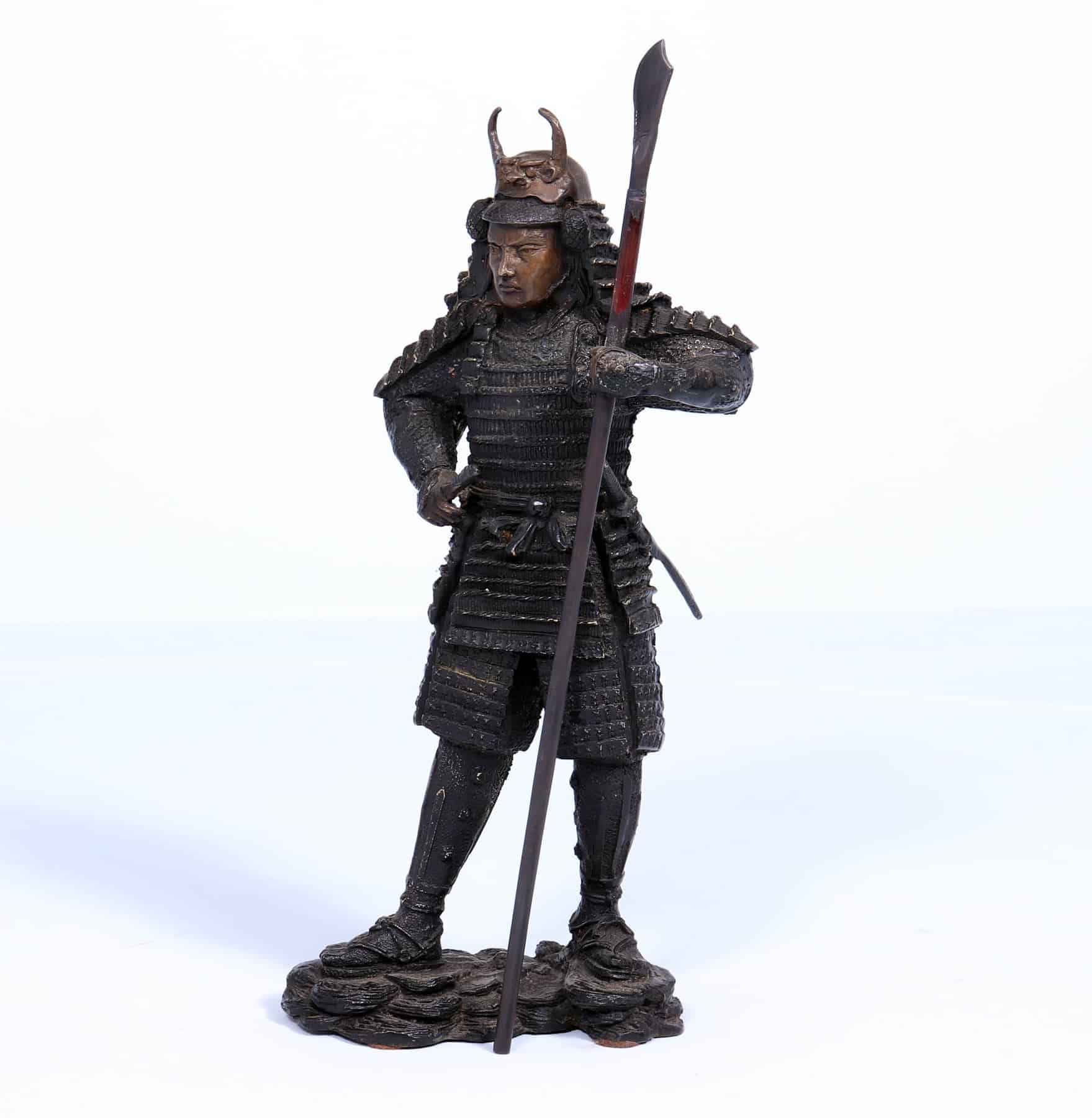 Bronze Sculpture - Japanese Samurai Warrior
