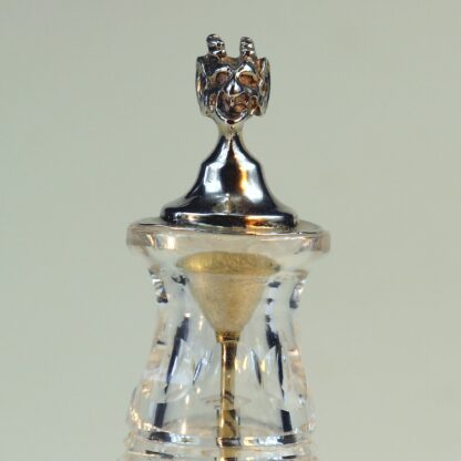 Fine antique solid silver & cut glass novelty Devil Cayenne Pepper Bottle C.1902 - Image 9