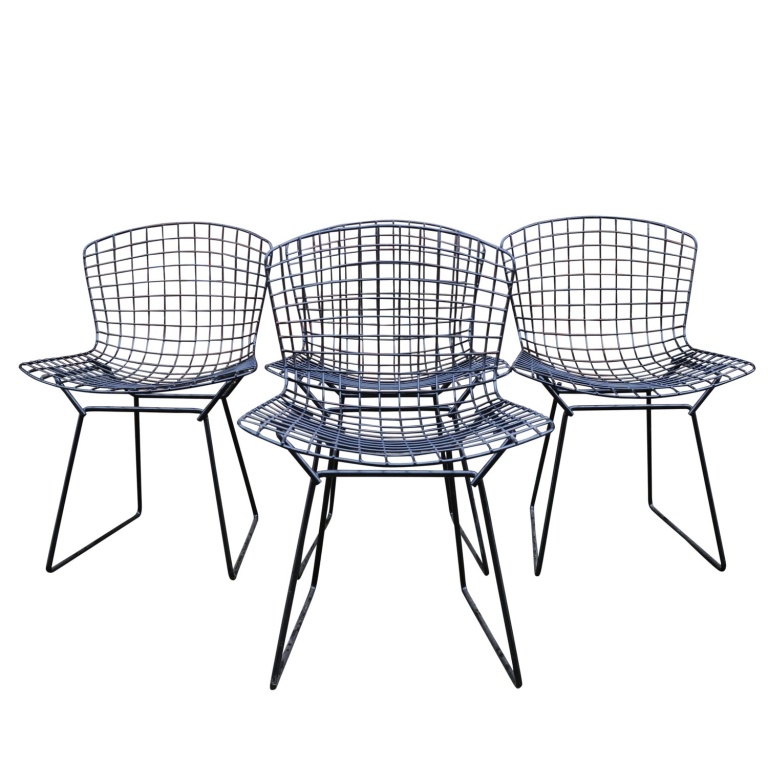 Mid Century 420c Side Chairs By Harry Bertoia For Knoll, 1950s (x4)