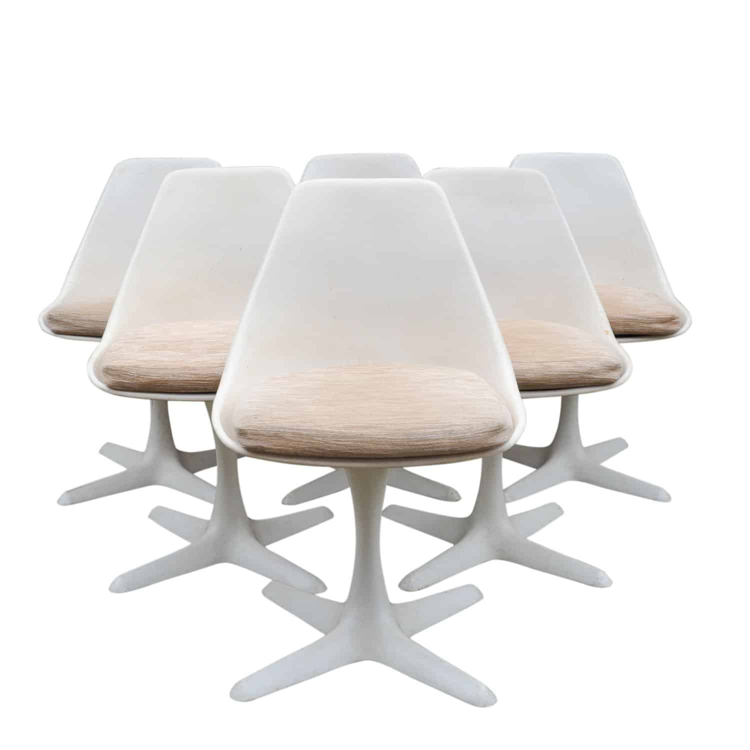 Vintage 103 Aluminium Tulip Chairs By Maurice Burke For Arkana, 1960s, Set Of 6