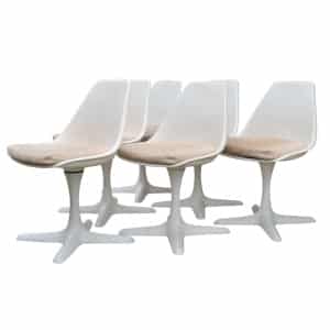 Vintage 103 Aluminium Tulip Chairs By Maurice Burke For Arkana, 1960s, Set Of 6