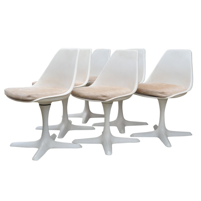 Vintage 103 Aluminium Tulip Chairs By Maurice Burke For Arkana, 1960s, Set Of 6