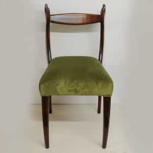 Vintage ‘My Dear Chairs’ In Green Velvet By Sergio Savarese For Dialogica, 1980s (Set Of 2)